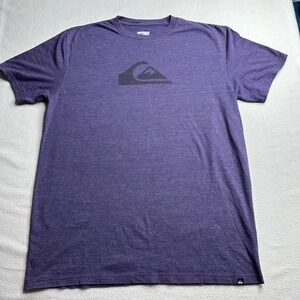 Quiksilver‎ Slim Fit Men's Heather Purple T Shirt Size L G Logo Tee Casual